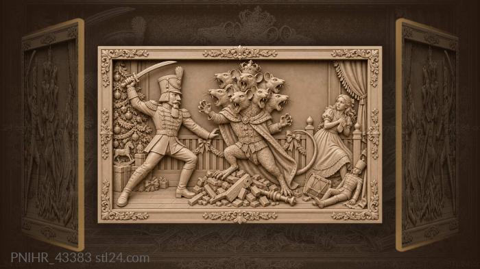 Seven headed king hissing atop debris 3d STL model
