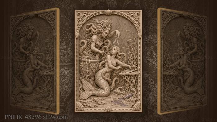 Sea witch and the little mermaid 3d STL model