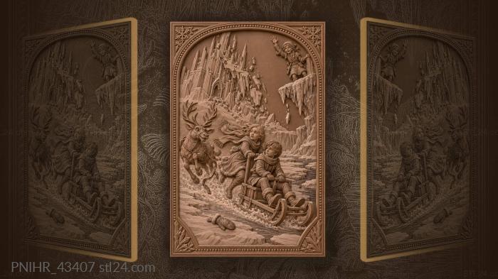 Gerda kai sled snow queen escape 3d STL model