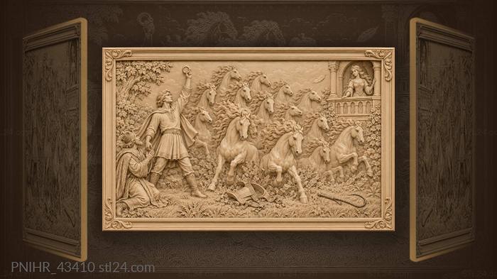 Ivan and the twelve wild horses 3d STL model