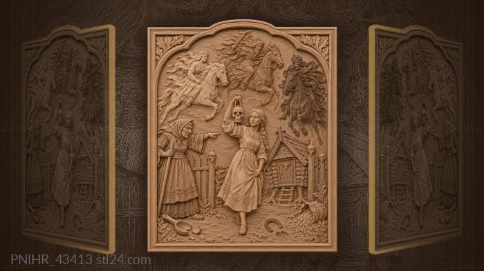 Vasilisa and the witchs riders 3d STL model
