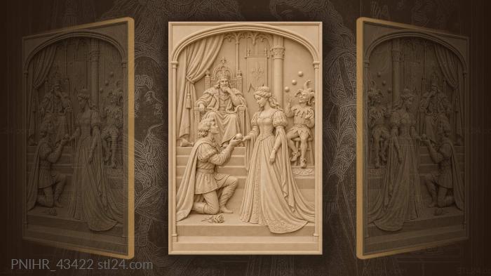 Suitor returning the golden ball to her 3d STL model
