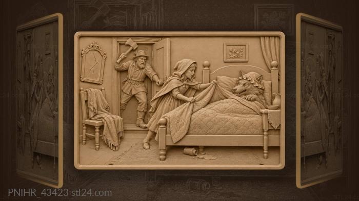 Axeman bursting through the door with axe 3d STL model