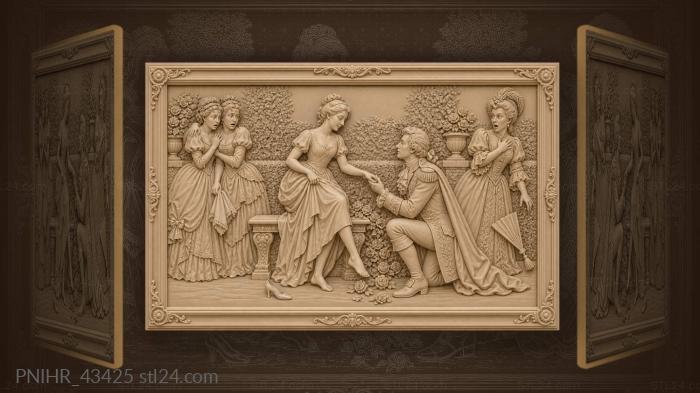 Cinderella and the prince first touch 3d STL model