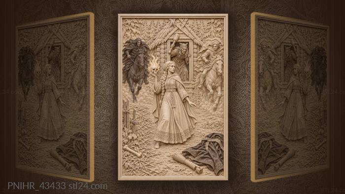 Vasilisa and baba yaga’s fiery encounter 3d STL model