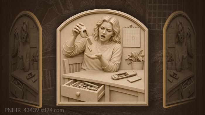 Frustration with modern technology wireless mouse 3d STL model
