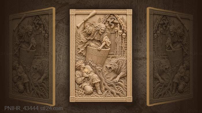 Baba yaga and ivanushka’s fiery flower 3d STL model
