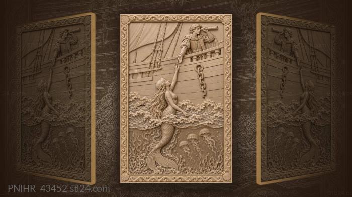 Prince with spyglass reaching over the rail 3d STL model