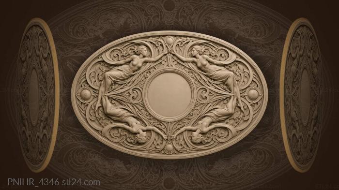 Flowing figures geometric swirling design 3d STL model
