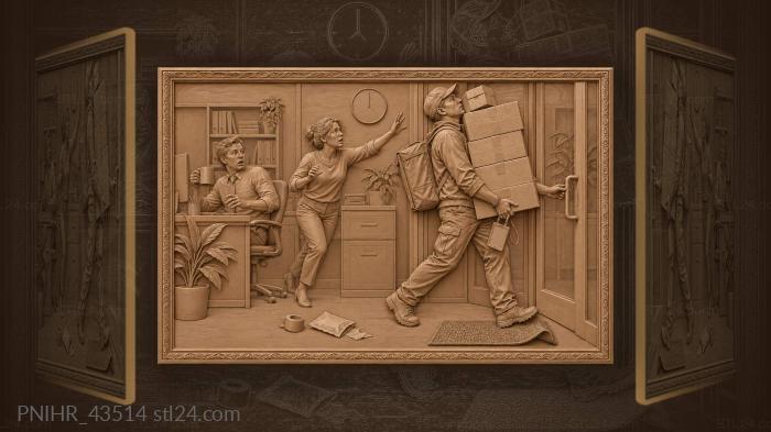 Courier rush office delivery deadline 3d STL model