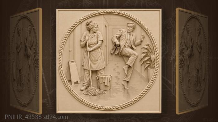 Manager dodges bucket across dry islands 3d STL model