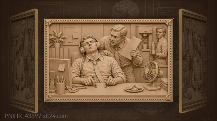 Office life silent frustration coworker 3d STL model