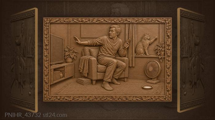 Cat copies owners linesman signal 3d STL model