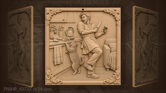Apron cook protests the wrong-way run 3d STL model
