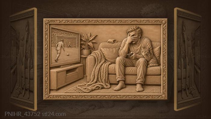 Football match tension anxious moment 3d STL model