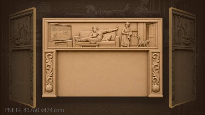 Football match lazy husband wife 3d STL model