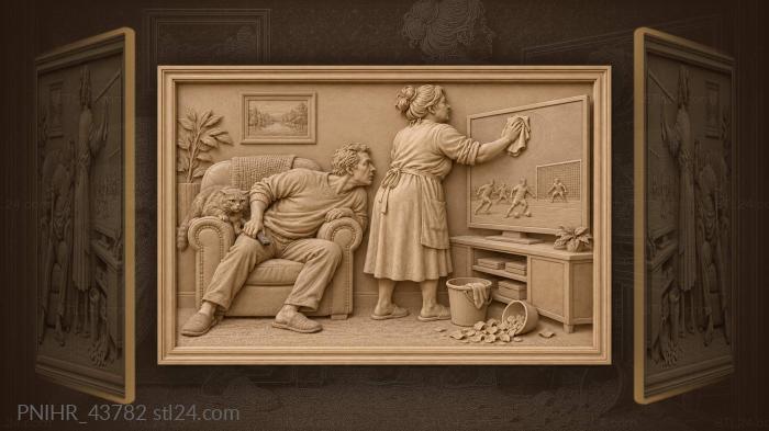 Football match family disagreement chaos 3d STL model