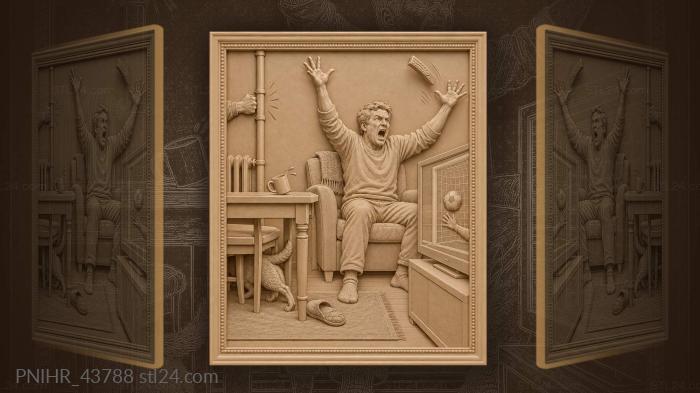 Football frenzy neighbor’s angry response 3d STL model
