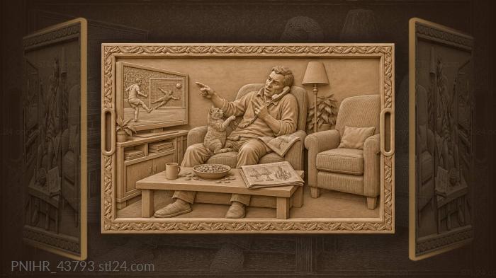 Fan explains score over telephone 3d STL model