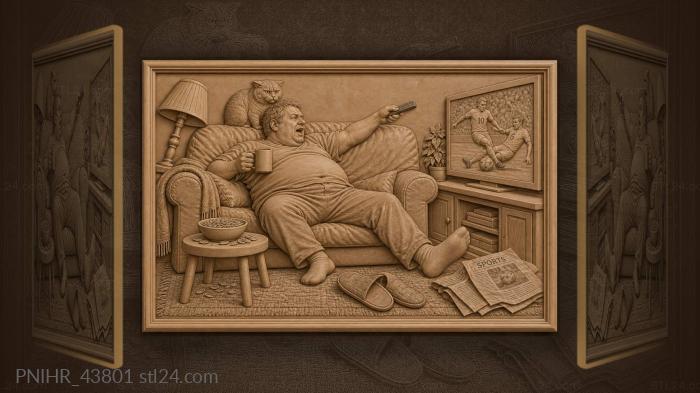 Football match lazy afternoon comfort 3d STL model