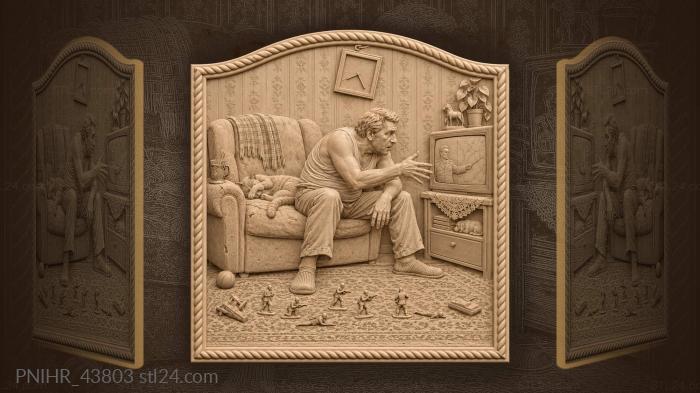 Veteran’s rest armchair and battlefield 3d STL model