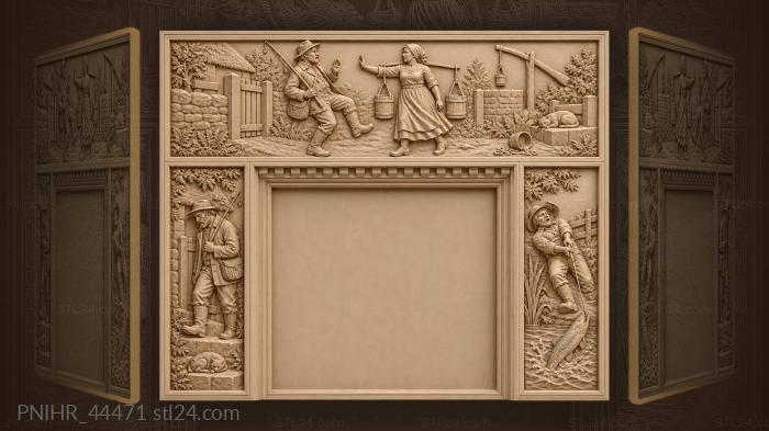 Fisherman heads home after meeting empty pails 3d STL model