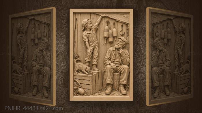 Grandfather raising an eyebrow at the boast 3d STL model