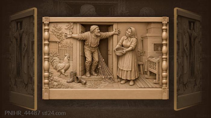 Fisherman’s welcome home empty pot 3d STL model