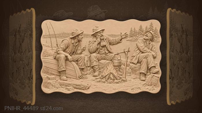 Angler showing the size of his catch 3d STL model