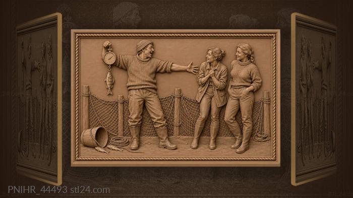 Spring scale holding one small perch 3d STL model