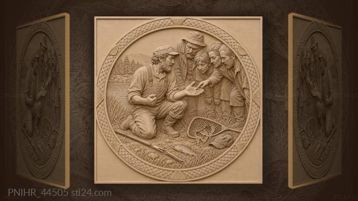 Showing the scaled palm to four witnesses 3d STL model