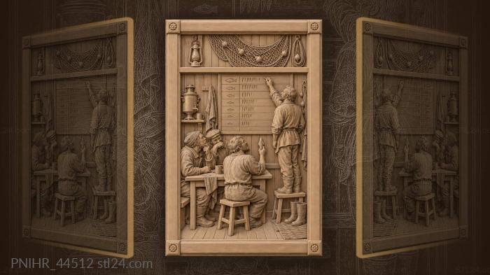 Fisherman’s catch record and lively friends 3d STL model