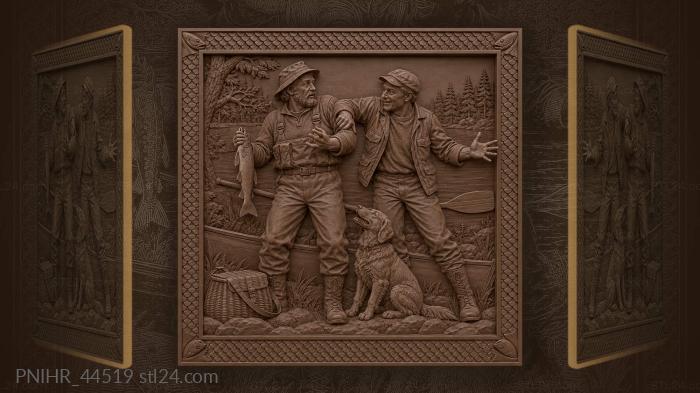 Neighbor stretches the fishermans catch story 3d STL model