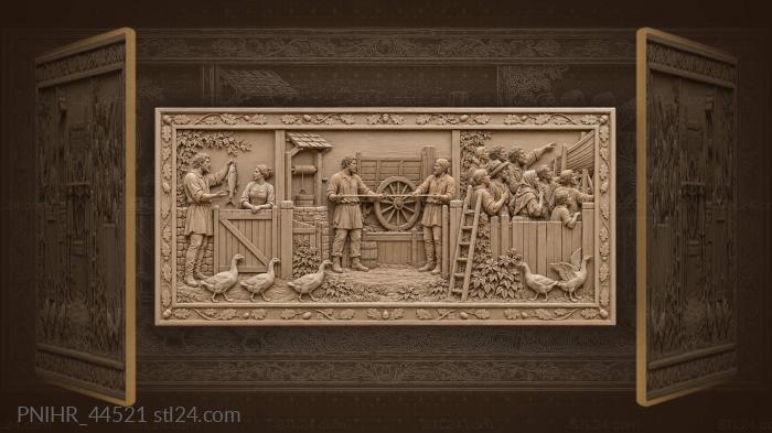 Ancient tale crosses three courtyards 3d STL model