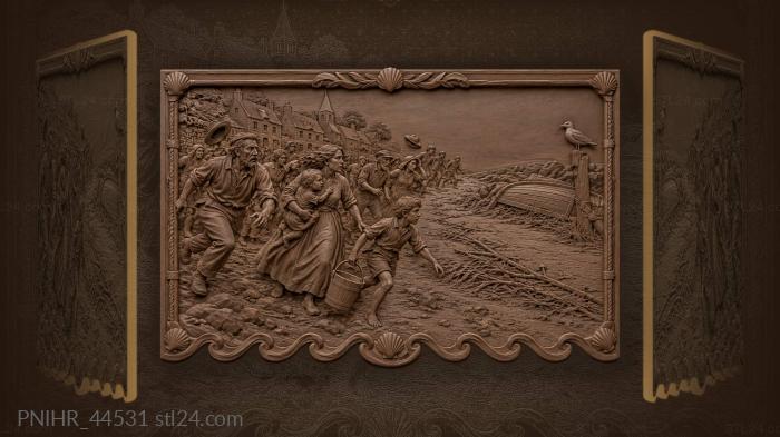 Village rush to the shore 3d STL model