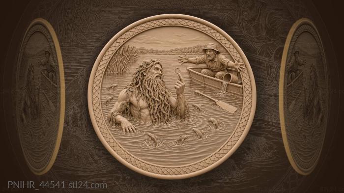 Water spirit and fisherman’s lost catch 3d STL model