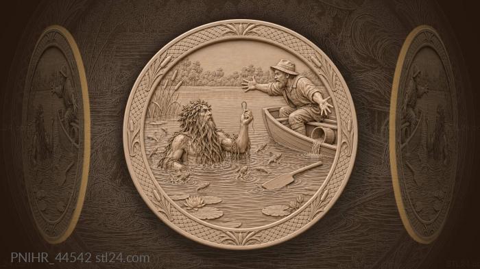 Water spirit fisherman broken fishing rod 3d STL model