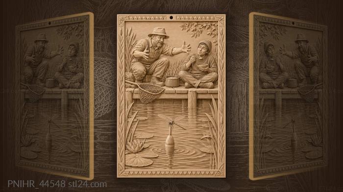 Dragonfly on the float during a tall tale 3d STL model