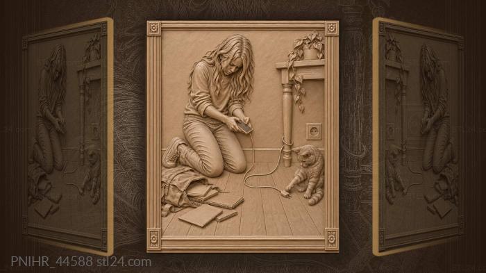 Lost connection broken promises feline chaos 3d STL model