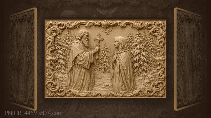 Wise elder and veiled maiden 3d STL model