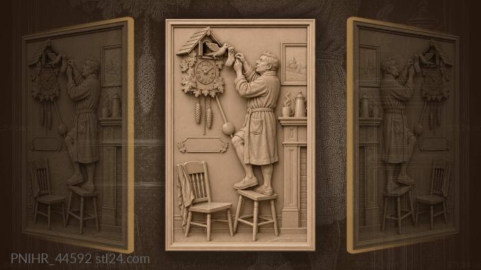 Cuckoo clock repair morning coffee 3d STL model