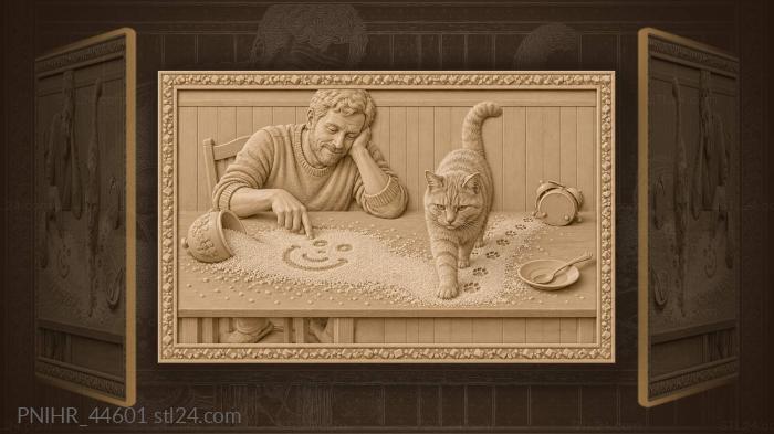 Sleepyhead draws a face in sugar 3d STL model
