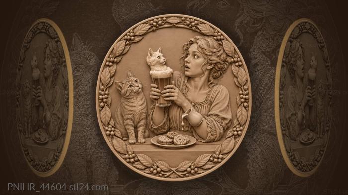 Frothy cat claims command of the household 3d STL model