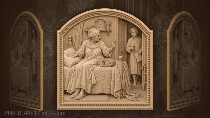 Letter brings a worried grandson to grandma 3d STL model