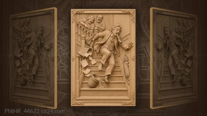 Clerk’s frantic descent comical chaos 3d STL model