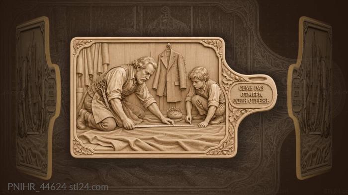 Tailor measuring cloth apprentice waiting patiently 3d STL model