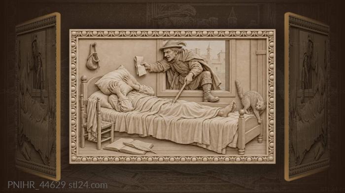 Debt collector wakes sleeping debtor 3d STL model