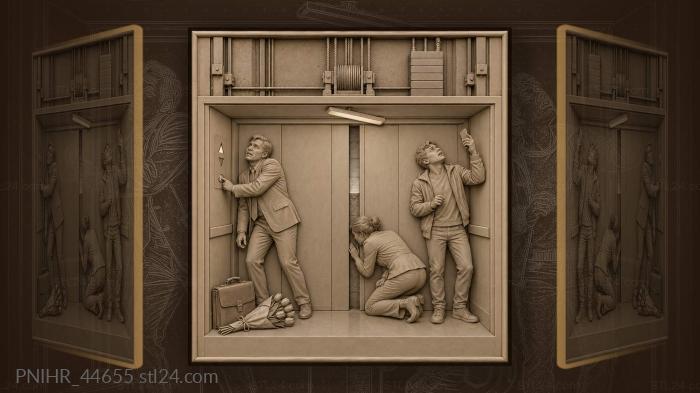 Lift passengers stuck between floors 3d STL model