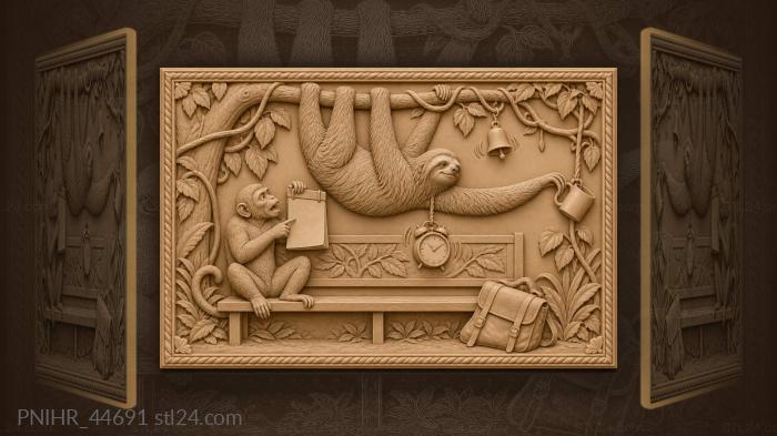 Sloth’s coffee break monkey’s reminder 3d STL model