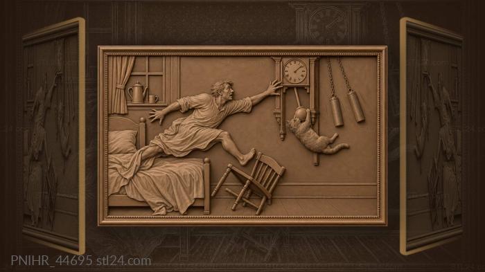 Pendulum riding cat wrecks the morning 3d STL model